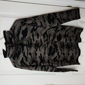 Rachel Zoe army green camo cowl neck sweater sweatshirt